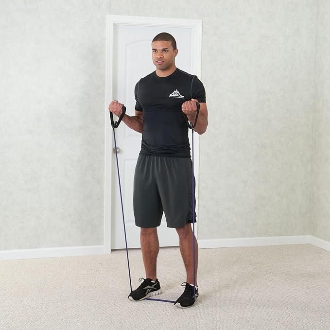 Black Mountain Products Single Resistance Band - Door Anchor and Starter Guide Included