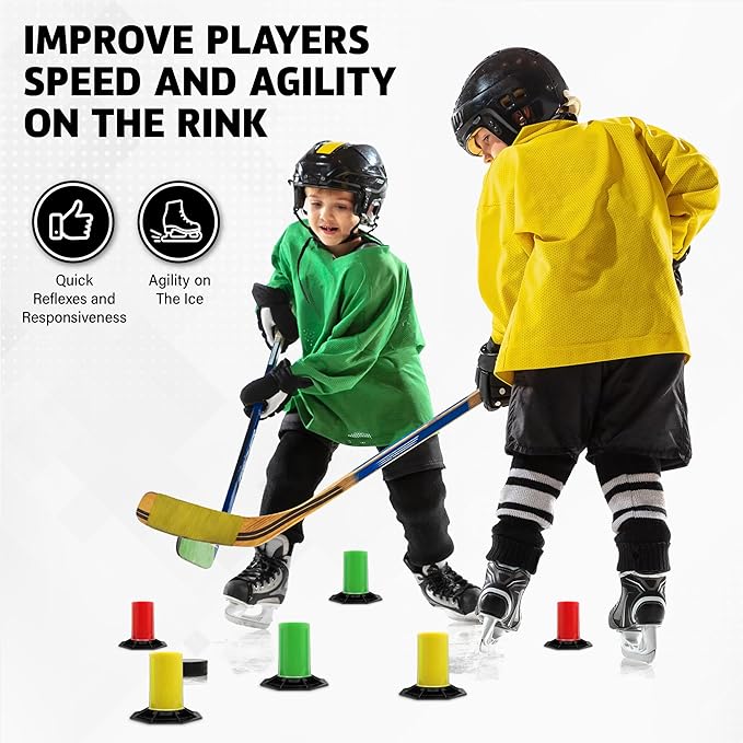 ACE HOCKEY The Snake Trainer - Lightweight Stickhandling Training Tool - Hockey Training Equipment for Puck Control, Reaction Time and Coordination - Portable, Durable and Adjustable