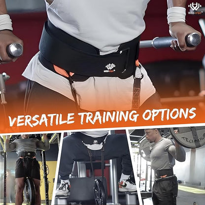 Weight Lifting Belt – 2-in-1 Dip Belt with Weighted Belt, Chain – Heavy-Duty Dip Belt for Weight Lifting, Squats, Pull-Ups, Deadlifts – Quick- Release Back and Lumbar Support Belt
