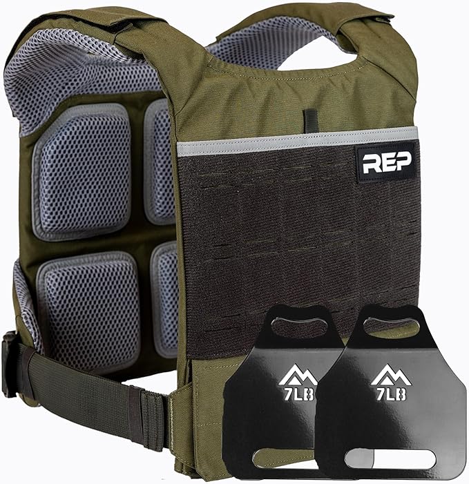 REP Fitness Strata Weight Vest, 2 Removable Plate Options for Unisex, Men & Women, Wearable, Weighted for Strength Training, Muscle Building, CrossFit, Running, Gym Exercise, Adjustable Sizing