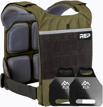REP Fitness Strata Weight Vest, 2 Removable Plate Options for Unisex, Men & Women, Wearable, Weighted for Strength Training, Muscle Building, CrossFit, Running, Gym Exercise, Adjustable Sizing