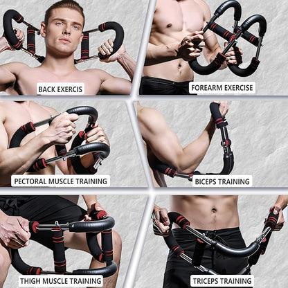 Twister Arm Trainer, Chest Workout Equipment, Three-Level Adjustable Forearm Strengthener at Home, Portable Fitness Exerciser, Gifts for Men Women Dad Bro Husband