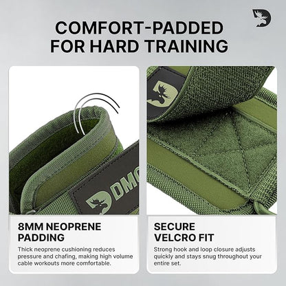 DMoose Fitness Ankle Strap for Cable Machine - One Size Fit with Premium Padding Cuffs, Ankle Bands for Working Out, Booty Workouts, Leg Extension, Hip Abductors, Kickbacks & Lower Body Exercises