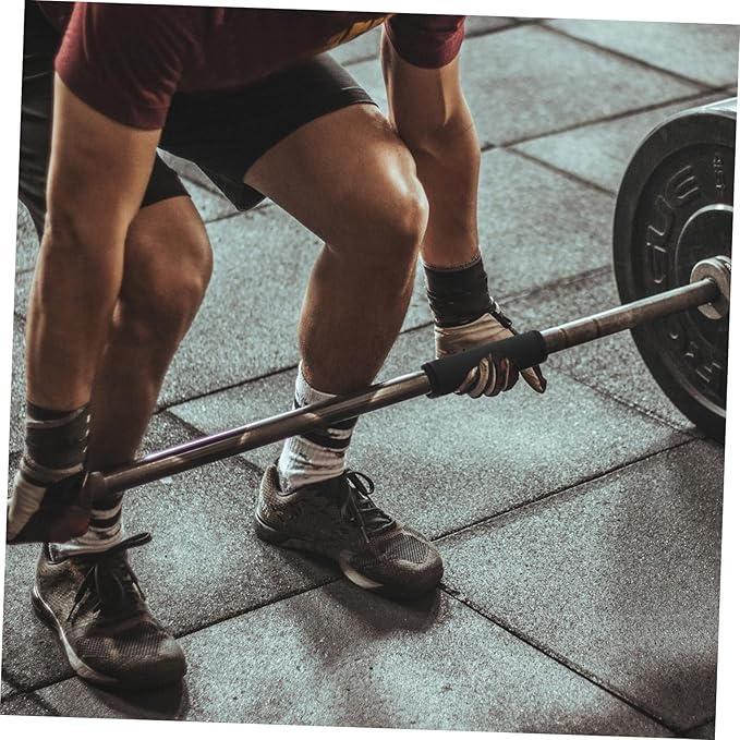 Mikikit 2pcs Deadlift Squat Pad Barbell Hip Thrust Lifting Grip Protection Polyester Mat Accessories