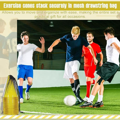 Syhood 30 Pack 7 Inch Plastic Traffic Cones Sports Training Agility Marker Mini Cones for Soccer, Skating, Football, Basketball, Indoor and Outdoor Games Sports Practice Equipment