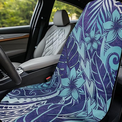 Bulopur Polynesia Hibiscus Sweat Towel Car Seat Cover for Gym Post-Work Running Athletic Beach Towel Machine Washable Lightweight Soft Car Interior Accessories for Women Girly
