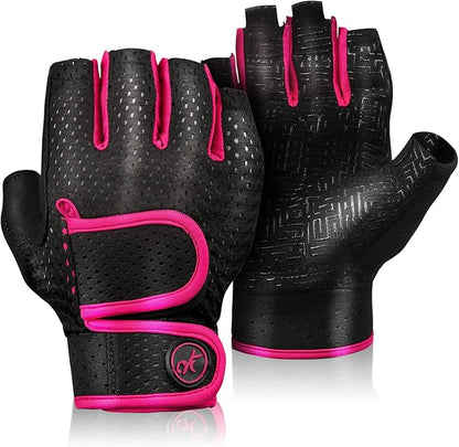 MOREOK Workout Gloves Padded Weight Lifting Gloves for Men/Women, [5MM Gel] Fingerless Grip Gym Gloves Fitness Gloves for Exercise, Weightlifting, Cycling, Pull ups, Rowing, and Climbing