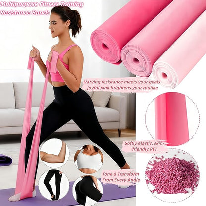 Women Glute Workout Equipment Set, Ankle Resistance Bands with Cuffs Long Yoga Resistance Bands Socks & Bag, Glute Sculpting at Home Set for Gym Equipment Pilates Kit