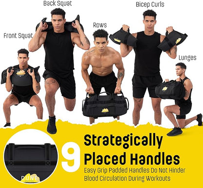 Sandbags for Working Out (Unfilled) - Enhance Your Fitness with Our Workout Sandbag, Versatile & Durable Sand Bags for Weight Training 15-75 lbs - Sandbags for Fitness Guide Included
