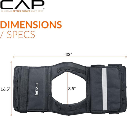 CAP Barbell Adjustable Weighted Vest | 20-150 lbs | Heavy-Duty Workout Vest with Removable Iron Weights for Strength Training, Cardio, Running, and Calisthenics