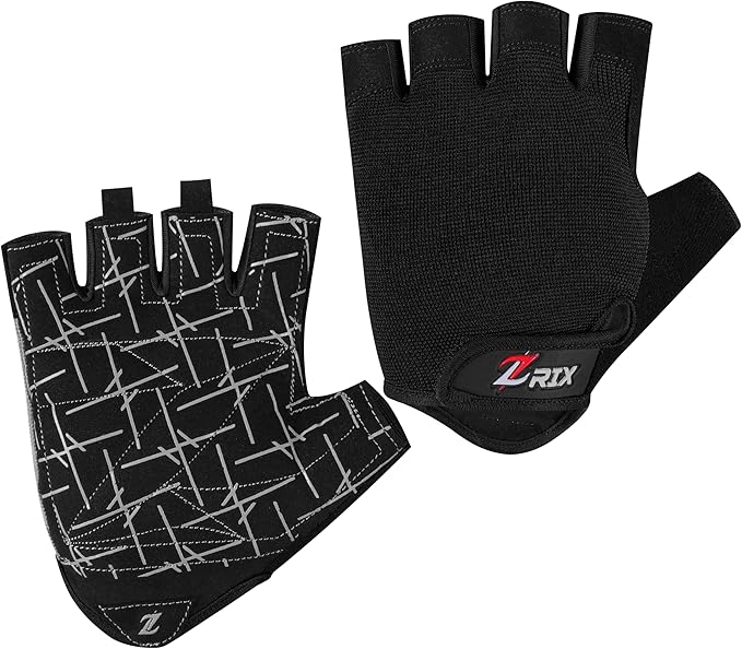 ZRIX Well Vented Weight Lifting Gym Workout Gloves with Wrist Wrap Support for Men & Women & Adult, Full Palm Protection, Training, Fitness, Hanging, Pull ups, Cycling & Hand Grip Gloves