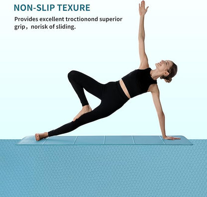 PROIRON Foldable Yoga Mat 0.24"/0.16" for Home Workout & Travel, Non Slip Travel Yoga Mats with Carry Bag, Packable Yoga Mat for Home Gym, Pilates, Fitness,Stretching