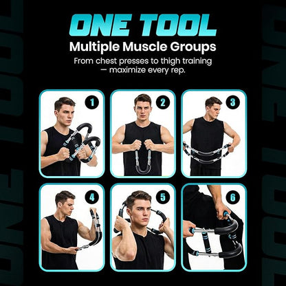 Twister Arm Trainer with Adjustable 5 Resistance Levels (40–120 lbs), 4 Springs, Anti-Slip Handles, Carry Bag - Chest Trainer Equipment for Men & Women, Home Gym Strength Trainer