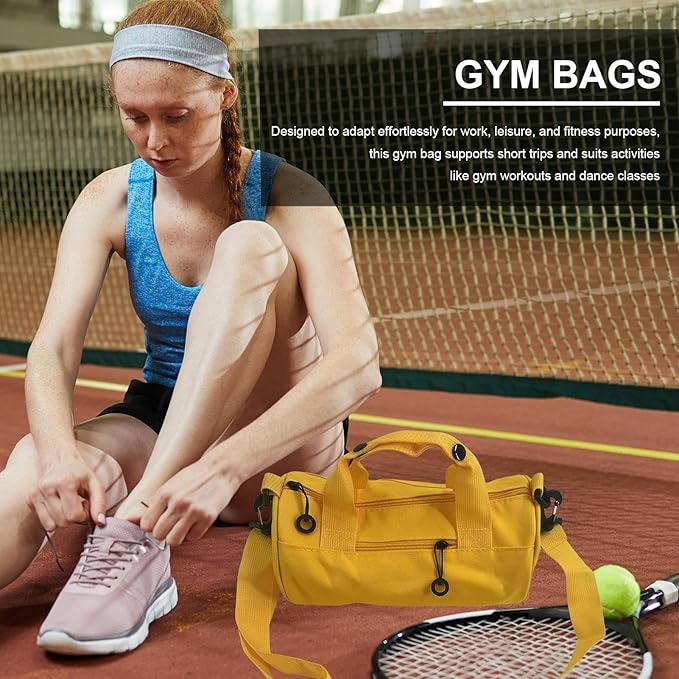 Gym Bag - Barrel Shaped Fitness Duffel, Purpose Sports Organizer With Adjustable Shoulder Strap | Travel And Workout For, Yoga, Dance, Camping, Gym, Overnight Trips, Outdoor Adventures