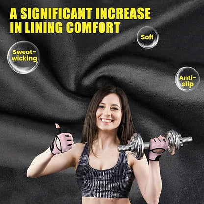 Ventilated Weight Lifting Gloves, Thick Padded Workout Gym Gloves with Full Palm Protection & Grip & Shock Absorption for Women & Men's Fitness Exercise Training