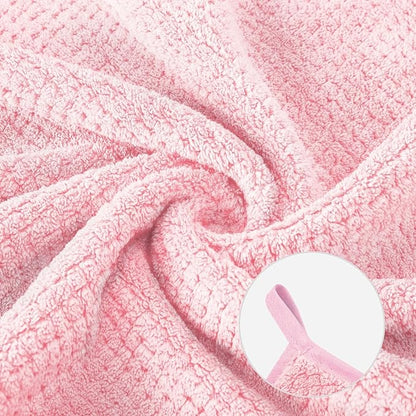 6 Piece Washcloth Set,100% Microfiber - Quick Dry, Thick, Soft, Plush and Highly Absorbent Luxury Hotel & Spa Bath Towel for Bathroom, Pack of 6, Pink