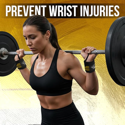 Nordic Lifting Wrist Wraps (1 Pair/2 Wraps) – Lifting Wrist Wraps with Thumb Loop for Weightlifting, Powerlifting & CrossFit – Durable Wrist Support Straps for Men & Women – Gym Essentials for Heavy Lifts