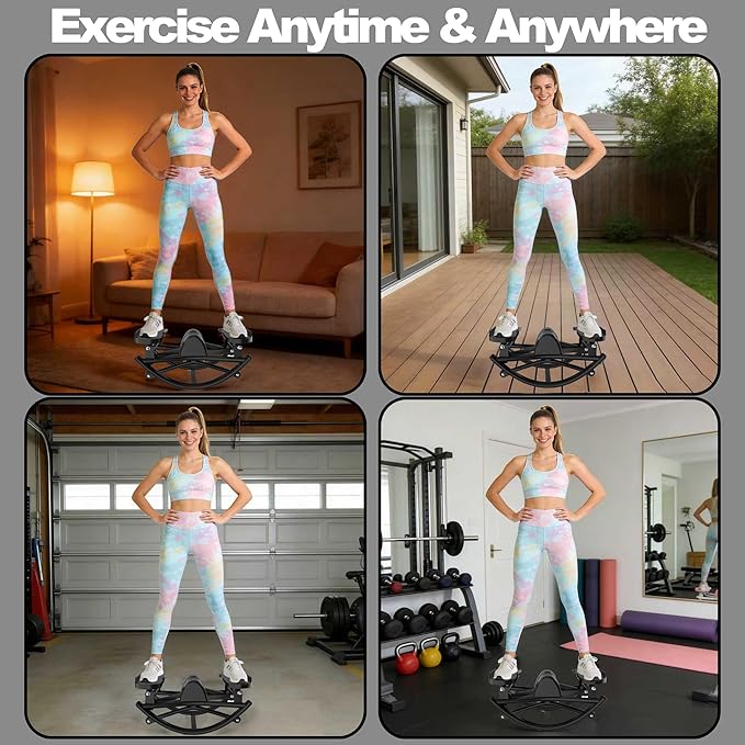 Rocking Stepper for Exercise at Home, 2026[New Vision] Motion Stair Stepper with Resistance Bands & Balance Board, Low-Impact Full Body Workout Equipment, Stable Structure Exercise Equipment