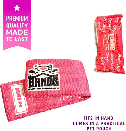 The X Bands Exercise Resistance Bands - Non-Slip Extra Thick Fabric Hip Loop Booty Bands - 20, 30, 40, 50 lb - Fitness Workout for Legs, Butt Training, Stretching, Yoga