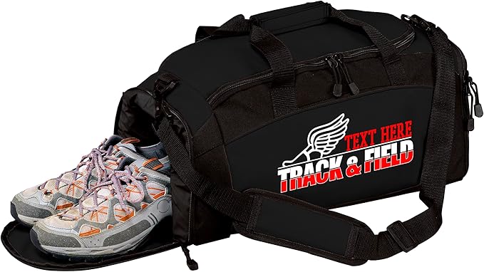 Personalized Track and Field Duffel Bag – Custom Name & Team Colors – Track Athlete Gear Bag for Boys & Girls – Lightweight Sports Travel Bag for Meets & Practice