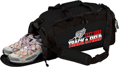 Personalized Track and Field Duffel Bag – Custom Name & Team Colors – Track Athlete Gear Bag for Boys & Girls – Lightweight Sports Travel Bag for Meets & Practice