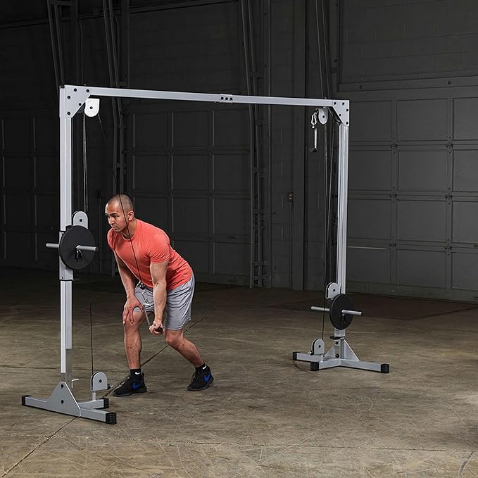 Body-Solid Best Fitness Functional Trainer Cable Machine, Full Body Workout Weight Stacks, Chest and Shoulder Exercise Home Gym LAT Pulldown Machines with 190lb Weights Stack, Midnight Black