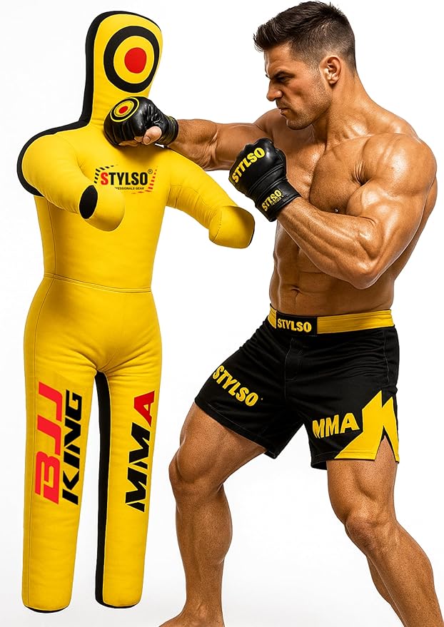 Unfilled Grappling Dummy – Adult Life Size Wrestling & BJJ Training Dummy, MMA Jiu Jitsu Judo Takedown & Throwing Practice, Heavy-Duty Triple-Stitched Canvas Submission Dummy