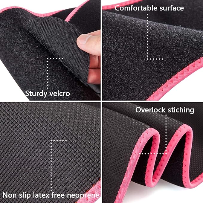 Stomach Sweat Band for Women - Sweat Waist Trimmer Belt Workout Waist Trainer Neoprene ab Wrap with Pocket
