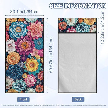 Bulopur Dahlia Floral Sweat Seat Covers for Cars Boho Auto Accessories for Women Girly Athletic Running Towel Car Seat Cover After Gym Surfing Yoga Workout