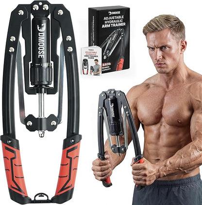DMoose Fitness Arm Blaster for Biceps and Triceps - Heavy Duty Aluminum, Soft Neck Padding & Adjustable Straps - Bicep Curl Support for Isolation & Strength Training - Biceps Workout Equipment for Men