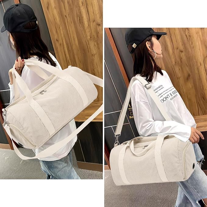BTOOP Duffle Bag for Gym Sports Women Girls Workout Travel Bag Weekender with Shoe Compartment and Wet Pocket