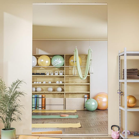 95"x40" Extra Large Home Gym Mirror, Single Piece Full Body Wall Mounted Fitness Mirror, 4MM Professional Grade Tempered Glass with Installation Kit