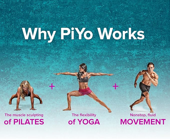 Chalene Johnson's PiYo Base Kit, DVD Workout with Exercise Videos + Fitness Tools and Nutrition Guide, Home Gym Bodyweight Workouts Program, Meals Plans and Tape Measure Included, 3 DVDs