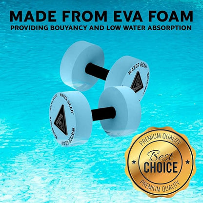 Water Gear Resistance Bells - Water Fitness and Pool Exercise - Intense Workout Without Added Stress - Easy on Joints