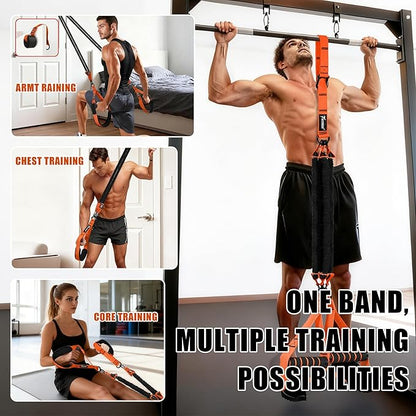 Pull Up Assistance Bands, Heavy Duty Resistance Bands with Handles, Exercise Band with Door Anchor, Adjustable Workout Band Set for Pull Up Bar, Full Body Strength&Muscle Training, Recovery, Home Gym