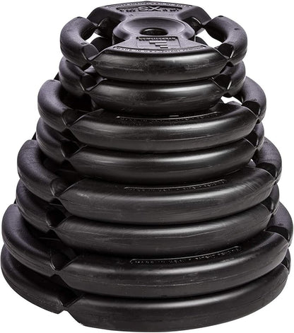 The Step Fitness Adjustable Dumbbell Set or Barbell Weight Set, 35-60 lbs, with Collars, and Weights