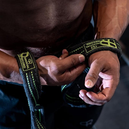Deadlift Straps - Figure 8 Weightlifting Straps for Powerlifting, Bodybuilding, Strongman – Heavy Duty Grip Support Wrist Wraps for Men & Women