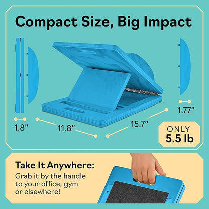 Slant Boards for Exercise – Slant Board with 6 Incline Angles – Transforms Into a Balance Board – Premium Calf Stretcher and Wobble Board for Effective Calf Stretching and Squats