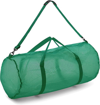Champion Sports Mesh Duffle Bag – Oversized Breathable Gear Bag with Zipper & Shoulder Strap for Sports, Gym & Travel