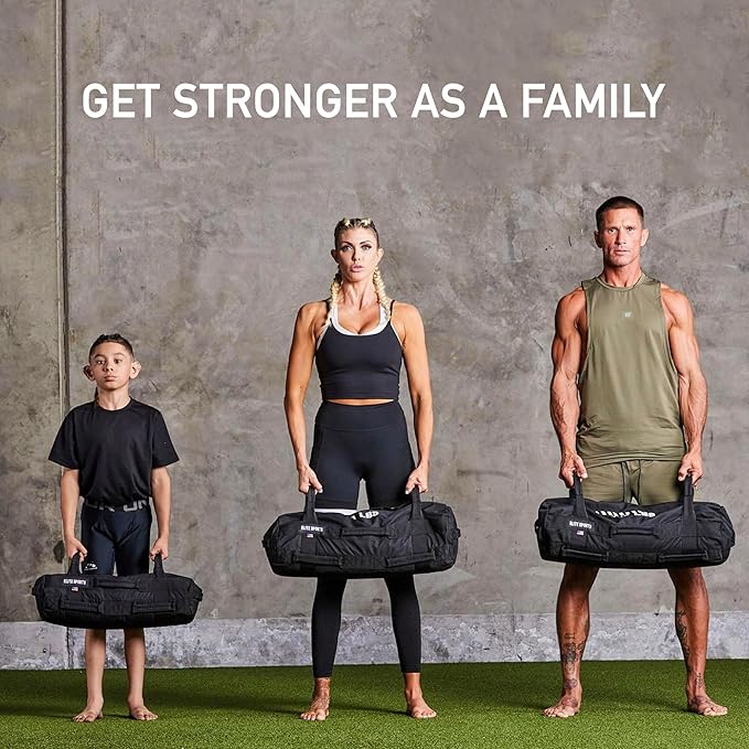 Elite Sports Workout Sandbag for Versatile, Intensive Core Muscles Fitness, Strength Training with Strategic Handle Placement (Unfilled)