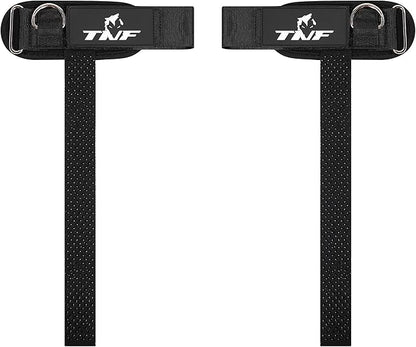 Ekkovision Weight Lifting Straps With Cuffed D Ring, Wrist Support for Men, Heavy Duty Thick Comfortable Lifting Straps, Secure Fit, Enhanced Grip, Straps for Weightlifting & Gym Training, Black