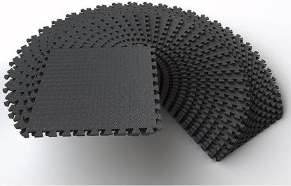 BalanceFrom Puzzle Exercise Mat 1/2" Thick, EVA Interlocking Foam Floor Tiles for Home Gym, Mat for Home Workout Equipment, Floor Padding for Kids, Multiple Sizes and Colors