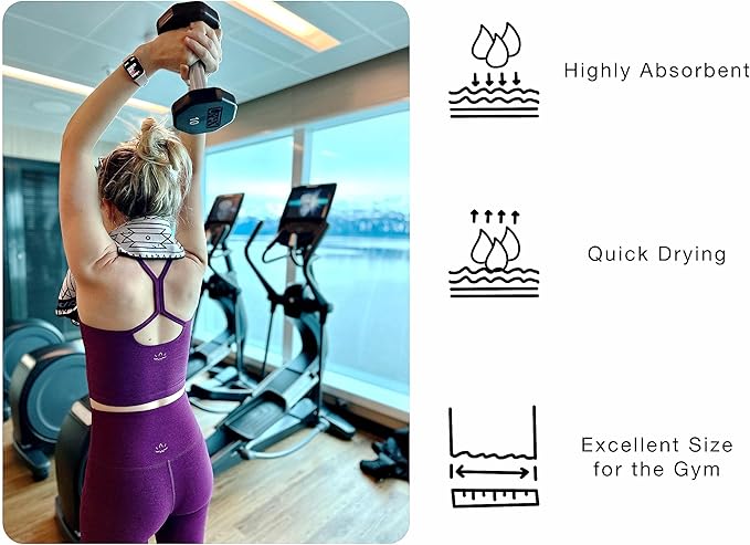 Boondock Co | Premium Microfiber Hand Towel | for Gym, Yoga, Travel, Workout, Backpacking, Beach — Highly Absorbent Quick Dry and Sand Free Fabric (Gemstone)