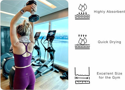 Boondock Co | Premium Microfiber Hand Towel | for Gym, Yoga, Travel, Workout, Backpacking, Beach — Highly Absorbent Quick Dry and Sand Free Fabric (Solas)