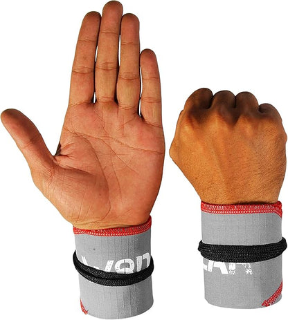 Wrist Wraps for Powerlifting, Strength Training, Bodybuilding, Cross Training, Olympic Weightlifting, Yoga Support - One Size Fits All