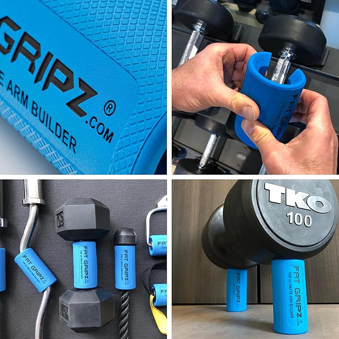 Fat Gripz - Thick Grips - Increased Muscle Fiber Activation - Bigger Arms (4x Men's Health Award Winner)