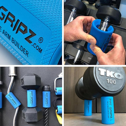 Fat Gripz - Thick Grips - Increased Muscle Fiber Activation - Bigger Arms (4x Men's Health Award Winner)