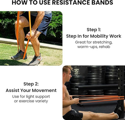 Functional Fitness Pull Up Bands Resistance Bands | Exercise Bands for Working Out | Long Stretch Bands for Exercise, Training Bands, Resistance Bands for Stretching