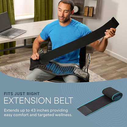 Lifepro Red Light Therapy Belt – Allevared Infrared Red Light Therapy for Body, Back Pain and Shoulder - 660nm & 850nm Near Infrared Heating Pad – Adjustable & Portable for Wellness & Relaxation
