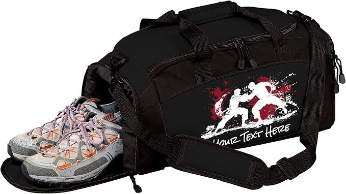 Personalized Martial Arts Duffel Bag – Custom Name Gym Bag for Karate, Taekwondo, Jiu Jitsu & MMA – Youth & Adult Training Gear Bag